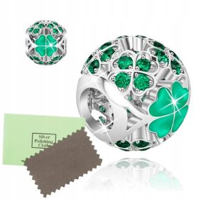  CHARMS-ANHÄNGER HERZ-KLEEPERLEN PERLE