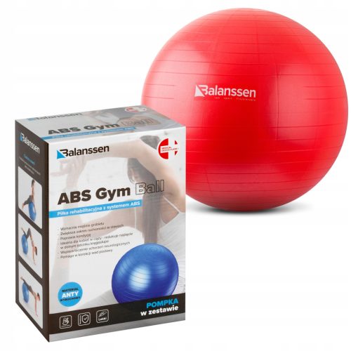  Klassischer Balanssen-Ball 65 cm, Orange und Rot