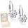  Englische Blumenohrringe aus 925er Silber mit Zirkonia