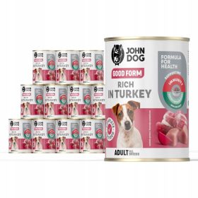  John Dog Good Form Hundefutter Truthahn 12x400 g