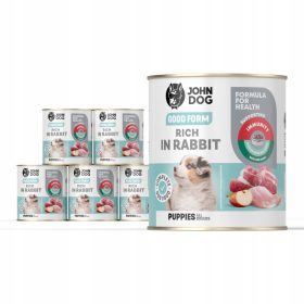  John Dog Good Form Junior-Kaninchenfutter 6x800g