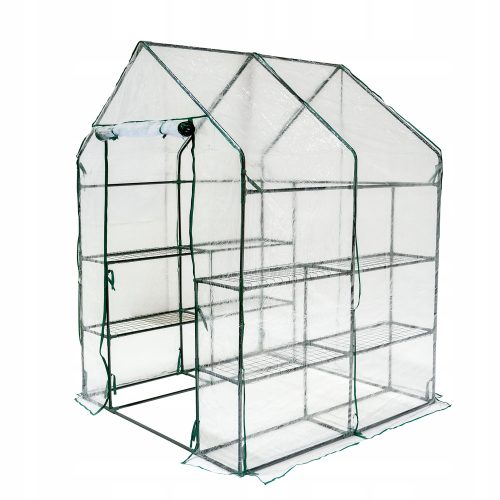 Gewächshaus Folientunnel 2,04 m² 142 x 141 cm transparent