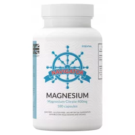   Navigator Magnesiumcitrat 400 mg VEGE - 180 Kapseln für Muskel- und Nervenfunktion