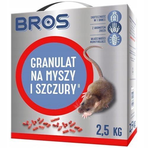 Abwehrmittel für Tiere Granulat für Mäuse und Ratten Bros. 2,5 kg