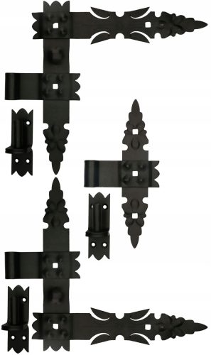 Scharniere für Tore und Türen - GESCHMIEDETES DEKORATIVES WINKELSCHARNIER FÜR TÜREN 300X300MM 6EL