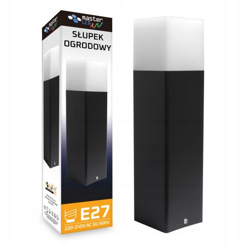  Quadratischer Lichtmast Masterled, integrierte LED-Quelle, 32 cm, schwarz