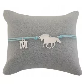  Pferdearmband, Pferdebuchstabe, 925er Silber