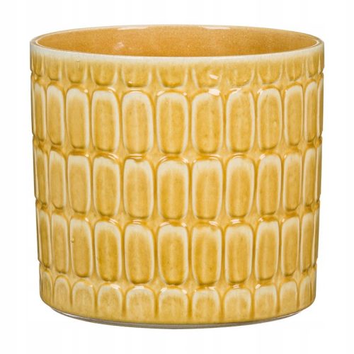  Einband 19 cm, Keramik, Gelb- und Goldtöne