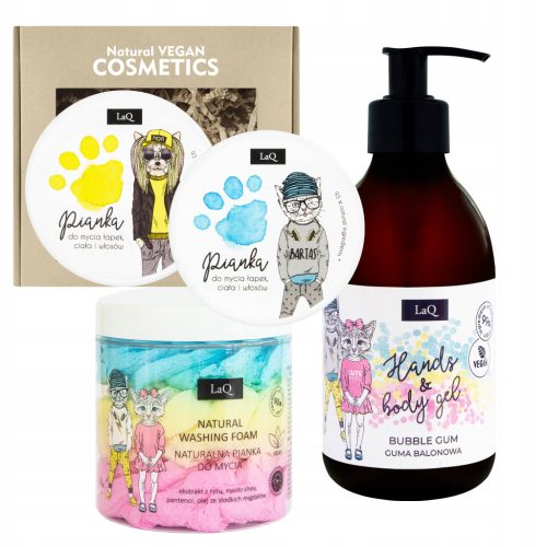  LaQ Bubble Gum Kosmetikset Gel + bunter Schaum + gelber Schaum + blauer Schaum