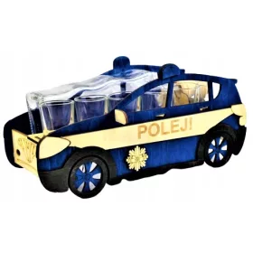  Polizeiauto-Karaffe mit Brille + KOSTENLOS...Geburtstag