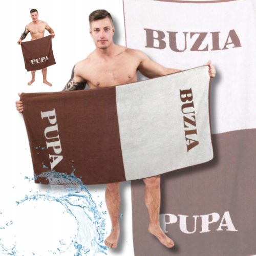  HANDTUCH 70x140 BUTT KISS Geschenk zum 18.-99. Geburtstag für den Vater und Ehemann eines Mannes