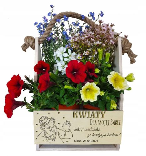 Coole, lustige Gadgets Blumentopf mit Gravur „Omatag“.