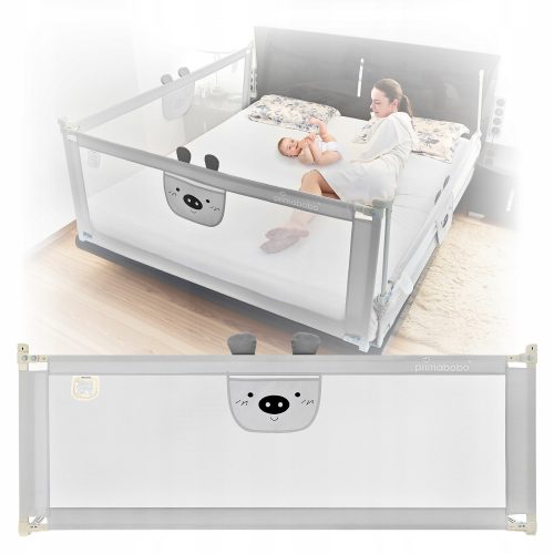  Schutzbarriere für das Primabobo Teddybärbett, grau, 200 cm
