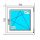 PVC-FENSTER 700x700 RU WEISS, RECHTS