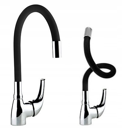 Valvex FLEXI bodenstehender Küchenarmatur schwarz, silber