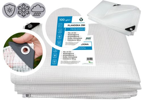 Dicke, wasserdichte und frostbeständige Planen Plane 100 g/m² 8 x 5 m