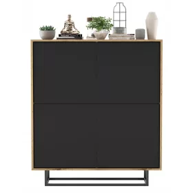  Loft TV-Kommode, Loft Wotan Graphit MAT Schrank, 113 cm