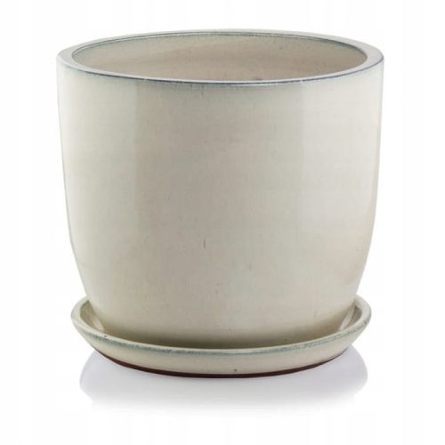 Töpfe und Pflanzgefäße für den Außenbereich und den Garten Polnix Blumentopf 34 cm x 41 x 34 cm Durchmesser 41 cm Keramik creme