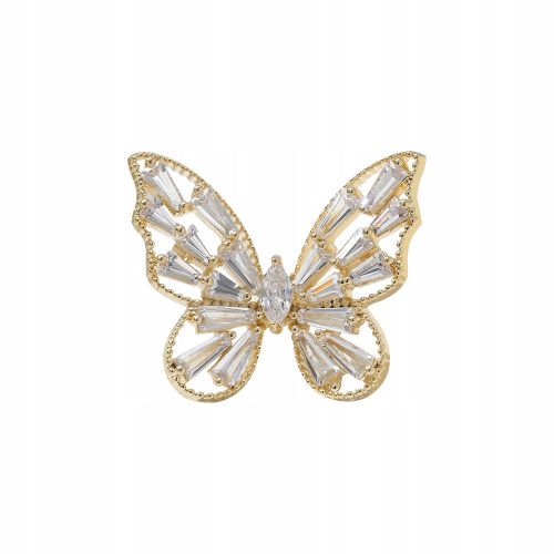  PINETS Kleiner Schmetterlings-Pin, 14K vergoldet