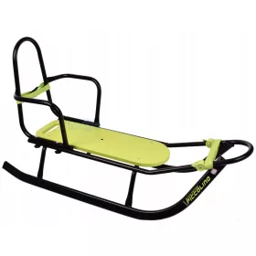  ADBOR PICCOLINO METALLSCHLITTEN MIT RÜCKENLEHNE Schwarz