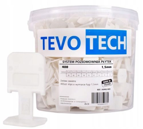 TEVOTECH Fliesennivellierklemmen/-klammern 400 Stk.