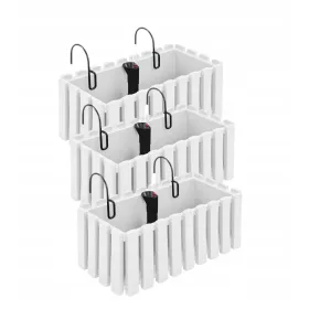    Prosperplast Blumentopf 114 cm x 18 x 16,5 cm, weißer Kunststoff