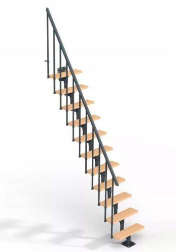 MODULARE TREPPE DOLLE DALLAS 300 CM SCHWARZ BUCHE