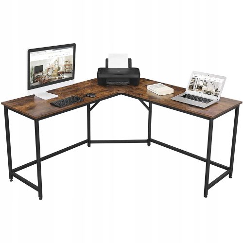  Eckschreibtisch Muf-Art Industrial 149 x 149 x 75 cm schwarz, Brauntöne