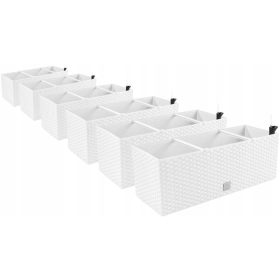    Prosperplast Blumentopf 309 cm x 19,5 x 18,5 cm Kunststoff weiß