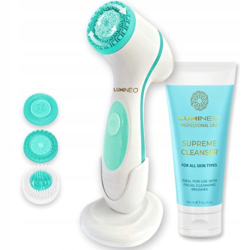  Lumineo Brush weiße und blaue Gesichtsbürste + Gel