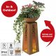  Easymaxx Blumentopf 72 cm x 34 x 69 cm, Metall, Braun- und Beigetöne