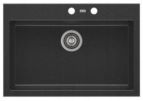 Moderno Buddy 60 Einbeckenspüle, schwarzer Granit