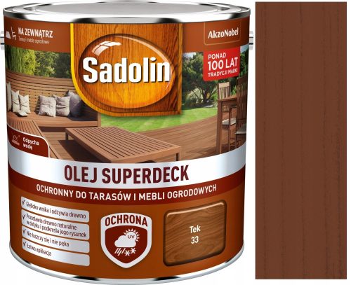 Öl Sadolin 2,5 l Tek 33