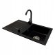 Brado LEON NEXO Einbeckenspüle Dispenser Gold ECO Recycling schwarzer Granit