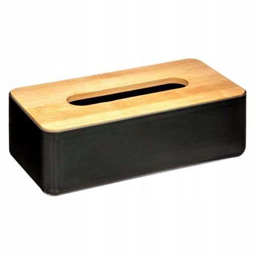 Box mit Deckel für Taschentücher, Schwarz, Braun- und Beigetöne