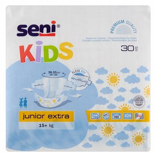  Seni Kids Junior Extra Windeln Größe 5 15-30 kg 30 Stk.