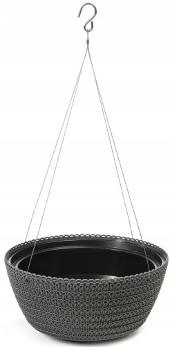  Blumentopf Lamela 24 cm x 24 x 13,2 cm Durchmesser 24 cm Kunststoff schwarz