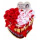  MERCI Kuchen-Geschenkkorb-Set mit Süßigkeiten und Rosen, Geschenk zum Lehrertag