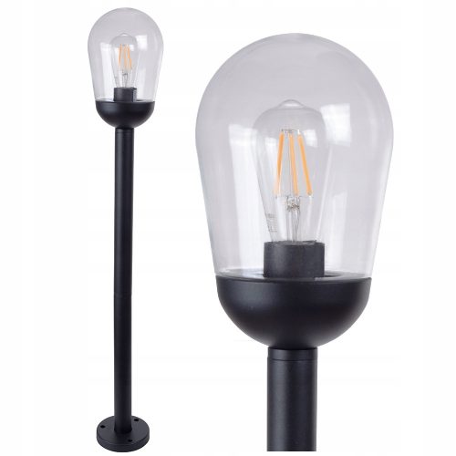  Runder SuperLED E27 Lichtmast 100 cm schwarz