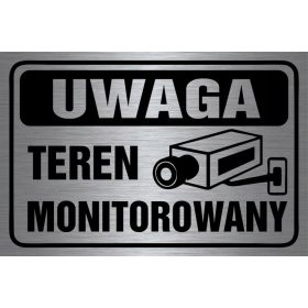 PLATTE - ÜBERWACHTER BEREICH 20x30 Aluminium