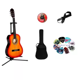  3/4 MSA KLASSISCHE GITARRE, LINKSHÄNDER + ZUBEHÖR!