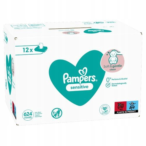  Pampers SENSITIVE Feuchttücher 12 – PACKUNGEN x 52 Stück.