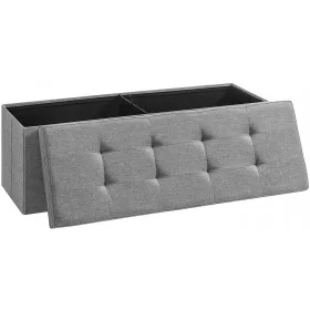  Gepolsterter Sitzhocker von Songmics, Grautöne