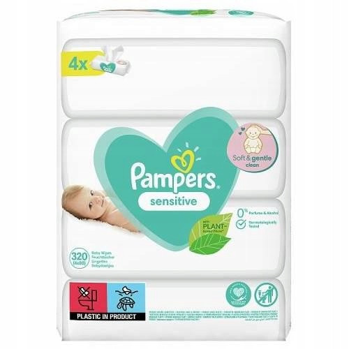  Pampers Sensitive Feuchttücher 4 x 80 Stk.