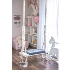  Stilvolle GROSSE 70 cm Schaukel an Seilen