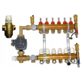  Verteiler 8 mit Pumpengruppe für Fußbodenheizung 2,3 kvs