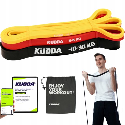  SET MIT 3 POWERBAND EXERCISE BANDS Widerstandsbändern