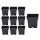 GardenPlus+ Blumentopf 15 cm x 15 x 15 cm Durchmesser 15 cm Kunststoff schwarz