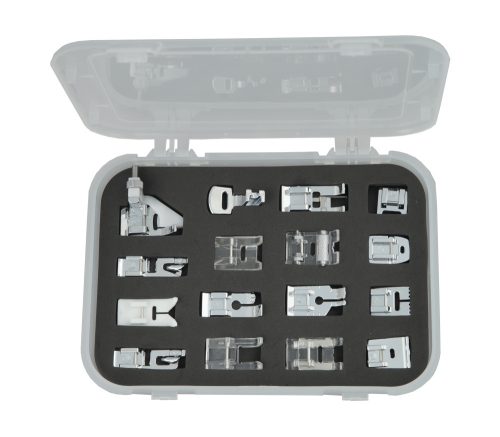  Set Matic-Nähmaschinenfüße, silber, 16-teilig