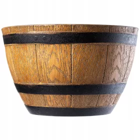    Blumentopf Kadax 50 cm x 50 x 32 cm, Durchmesser 50 cm, Kunststoff in Braun- und Beigetönen